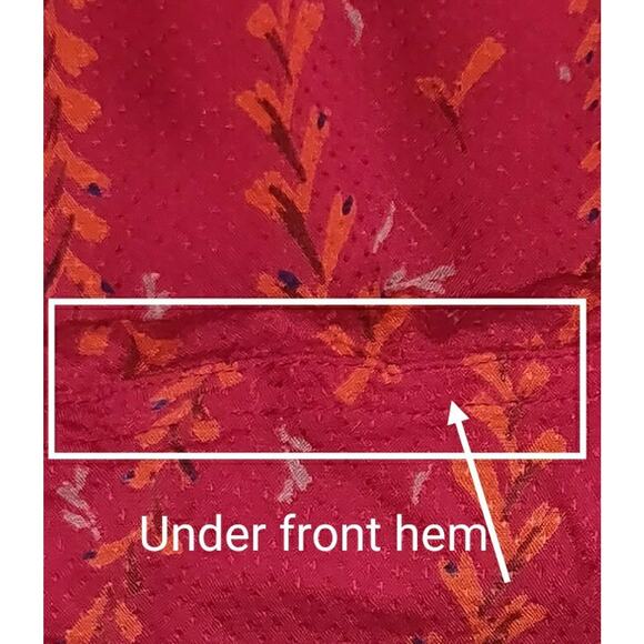 Vintage Lucky Brand Top Womens XL BOHO Peasant Burgundy Red Y2K Bohemian Floral - Picture 15 of 16